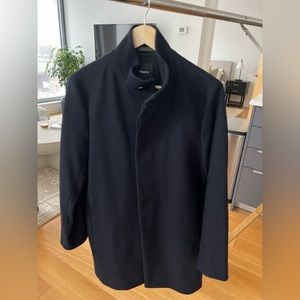 Theory Belvin Overcoat in Baltic, size XS